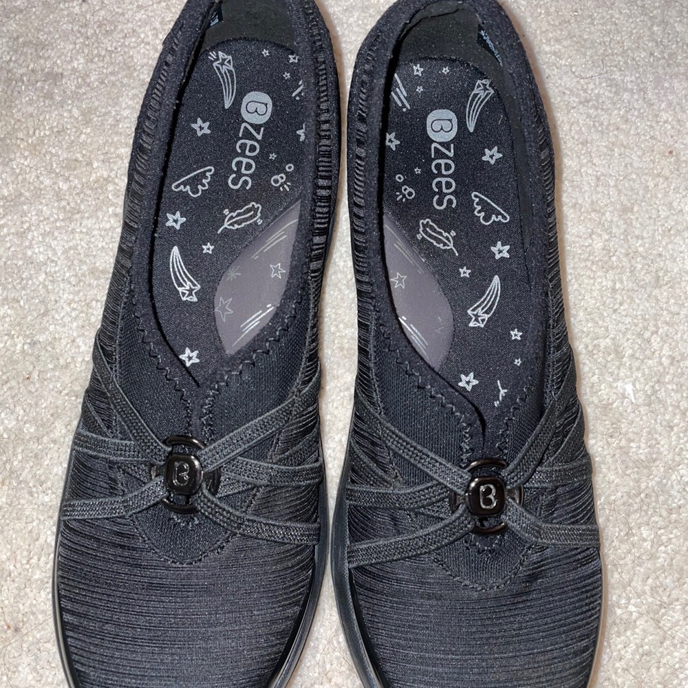 Bzees Niche Slip On Black Shoes